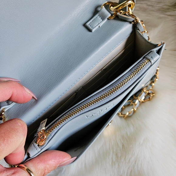 bebe leather & chain 2 way bag NWT - Picture 6 of 10